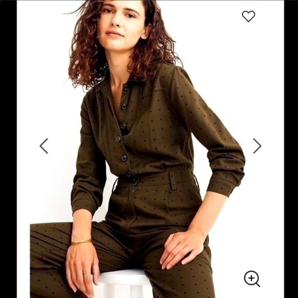 Madewell grid dot seamed coverall jumpsuit. AB327